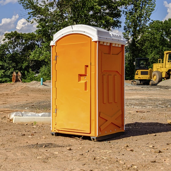 how often are the porta potties cleaned and serviced during a rental period in Stiles